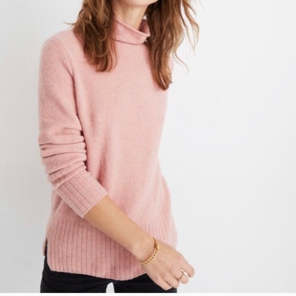 Madewell Sweaters - Madewell Inland Blush Pink Mock Neck Sweater